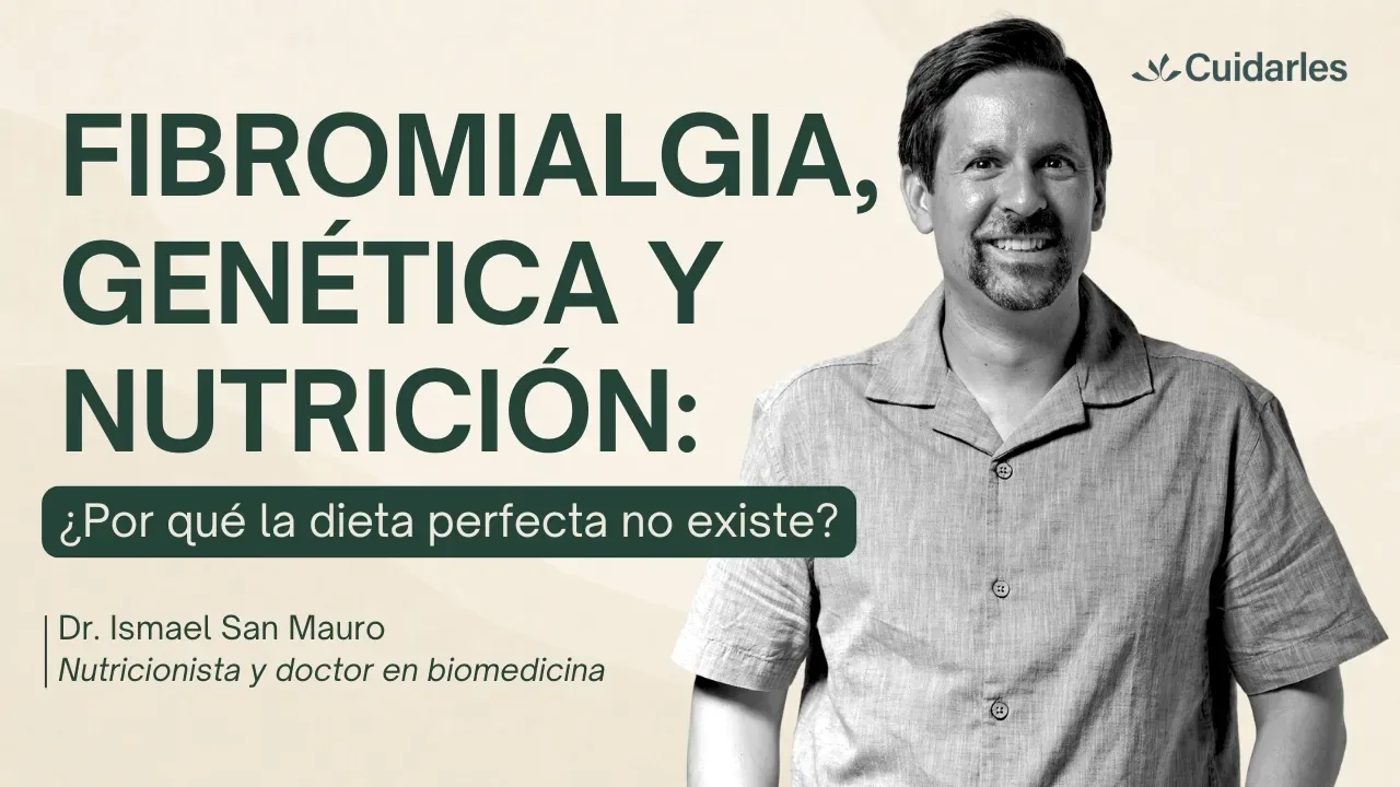 Portada del episodio «¿Existe la dieta perfecta? Nutrición y fibromialgia», con el Dr. Ismael San Mauro